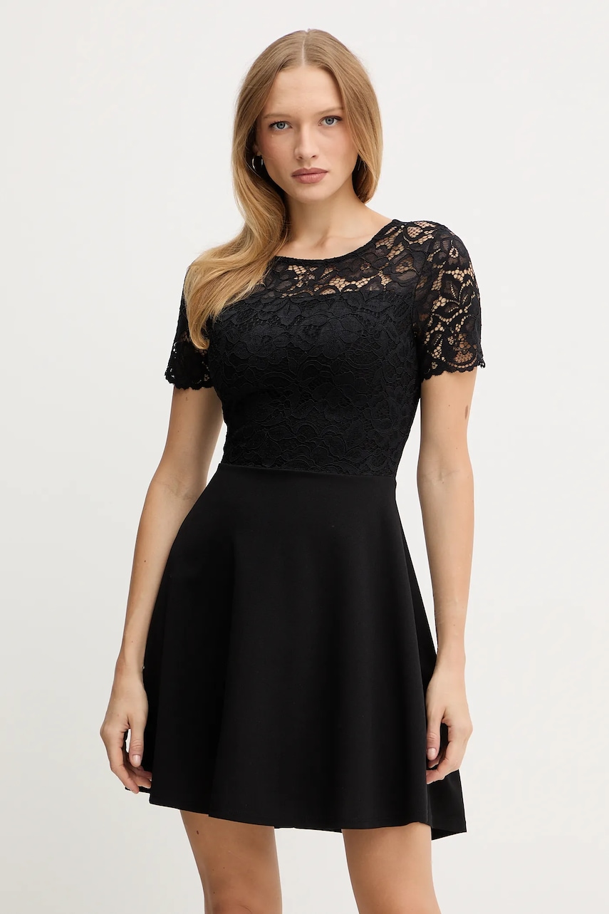 Šaty Morgan černá barva, mini, RUBENA