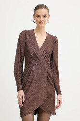 Šaty Morgan hnědá barva, mini, přiléhavé, RNINO