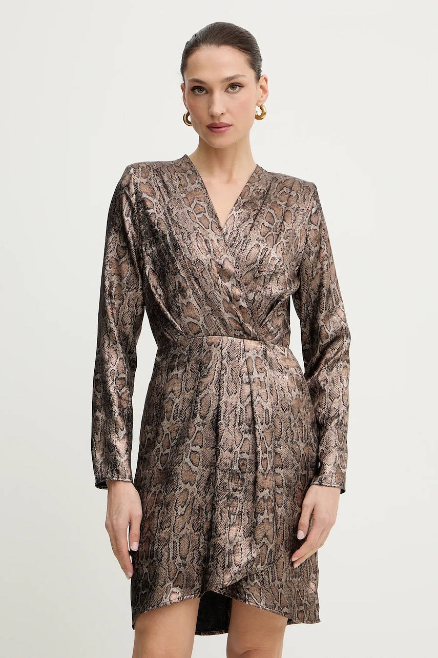 Šaty Morgan hnědá barva, mini, RIBIL.F