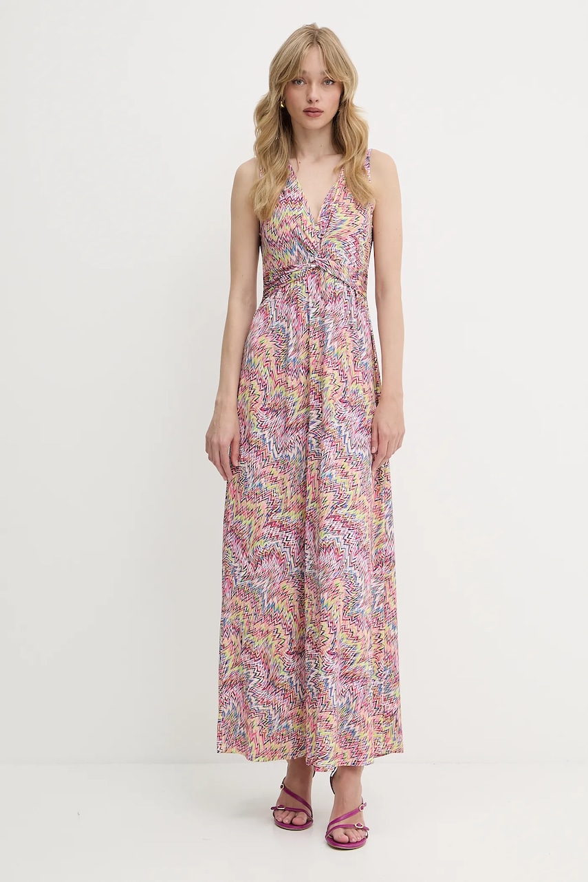 Šaty Morgan růžová barva, maxi, RPOKA