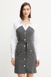 Šaty Morgan šedá barva, mini, přiléhavé, ROIMI1