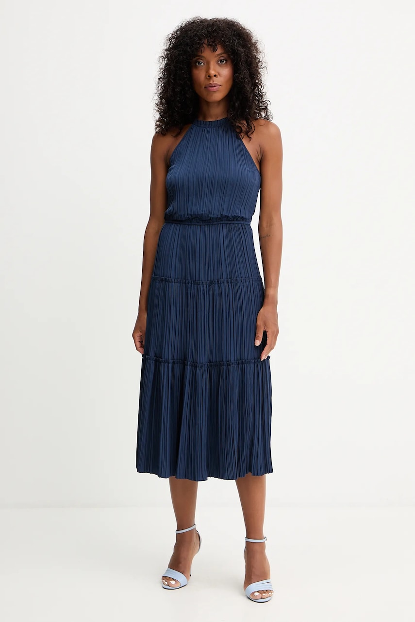 Šaty Morgan tmavomodrá barva, midi, ROMINA