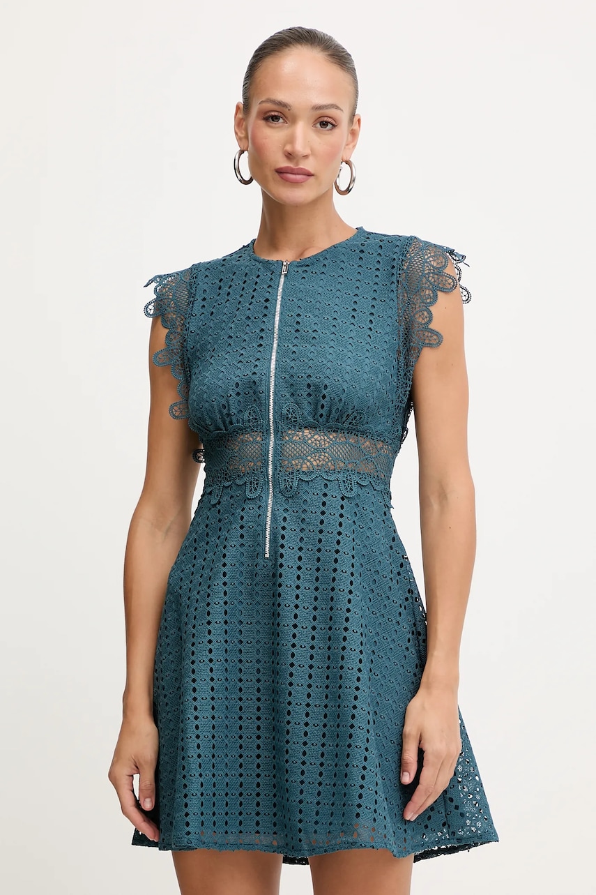 Šaty Morgan tyrkysová barva, mini, RUTILI