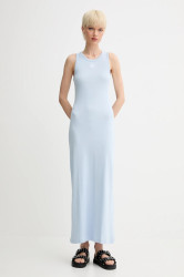 Šaty MUNTHE FEZZA modrá barva, maxi, přiléhavé, 255132025562