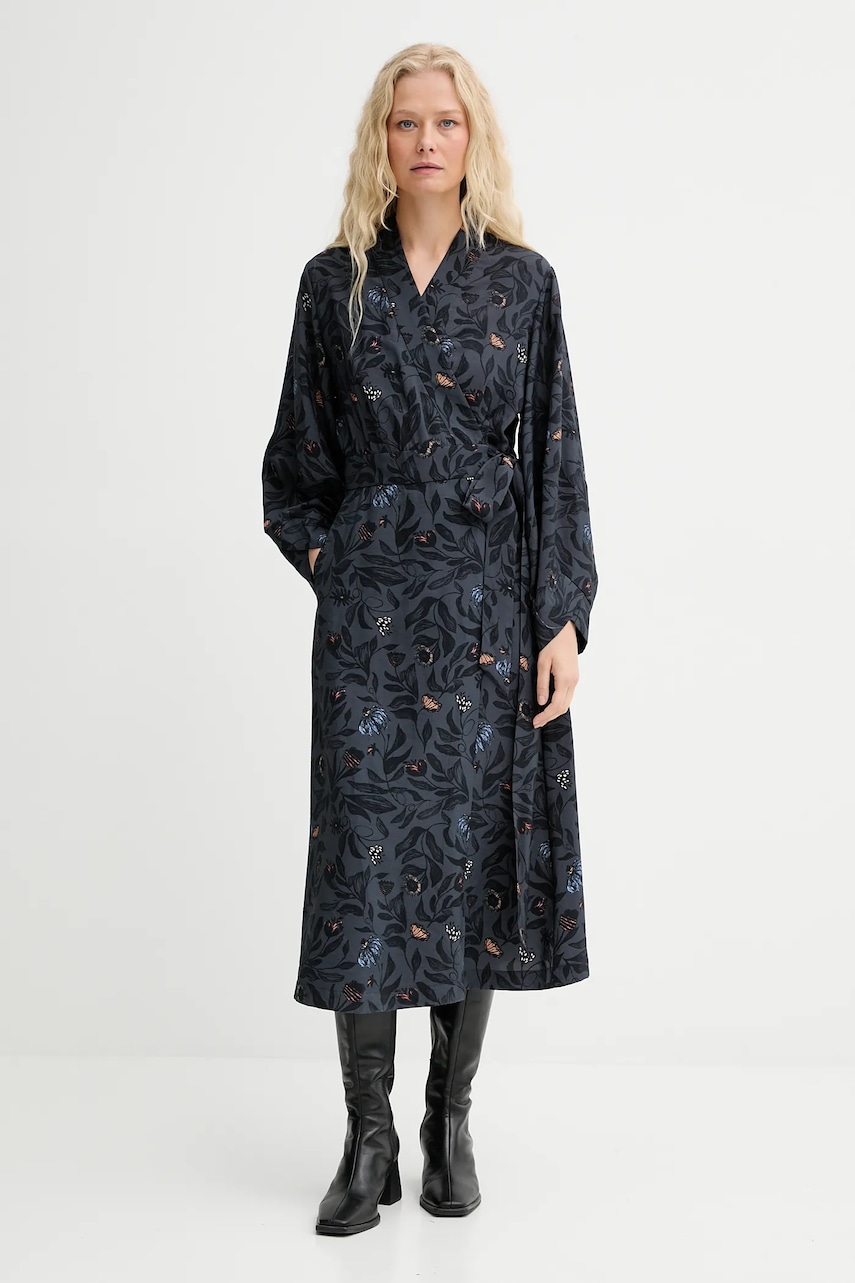 Šaty MUNTHE GITALU tmavomodrá barva, maxi, 253130625320