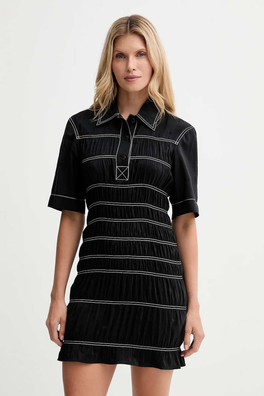 Šaty Nanushka černá barva, mini, NW25PFDR09999