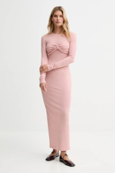 Šaty Nanushka růžová barva, maxi, přiléhavé, NW25PFDR07931