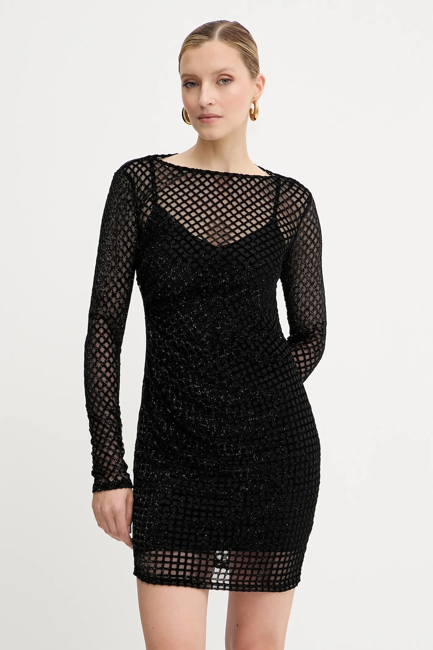 Šaty Patrizia Pepe černá barva, mini, přiléhavé, 8A1579 A638