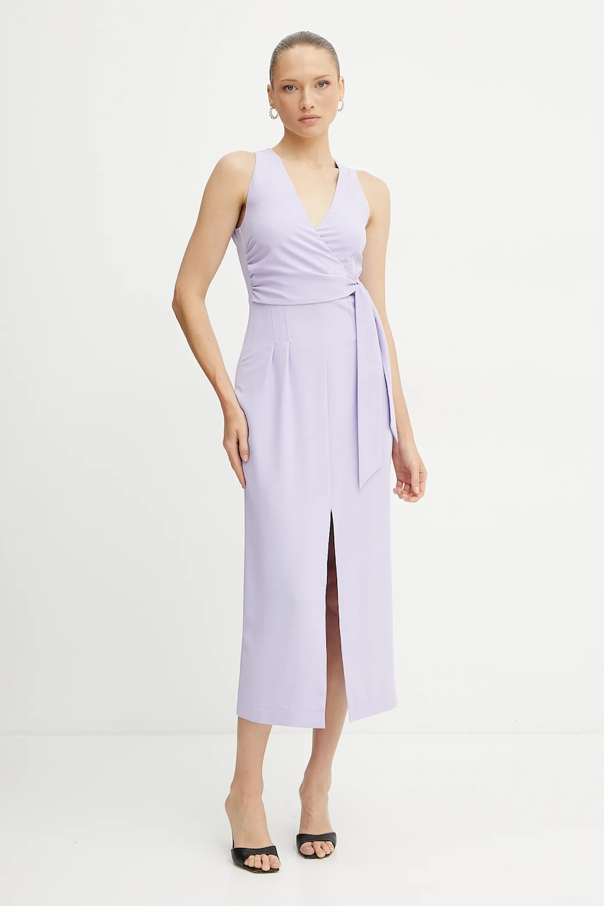 Šaty Patrizia Pepe fialová barva, midi, 2A2887 A411