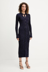 Šaty Patrizia Pepe fialová barva, midi, přiléhavé, 8A1548 K269