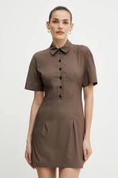Šaty Patrizia Pepe hnědá barva, mini, 2A2899 A570
