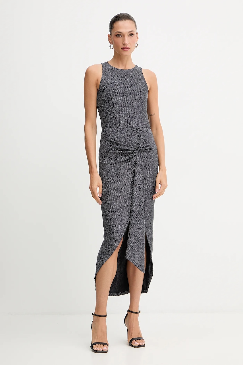 Šaty Patrizia Pepe stříbrná barva, midi, 2A2990 J340