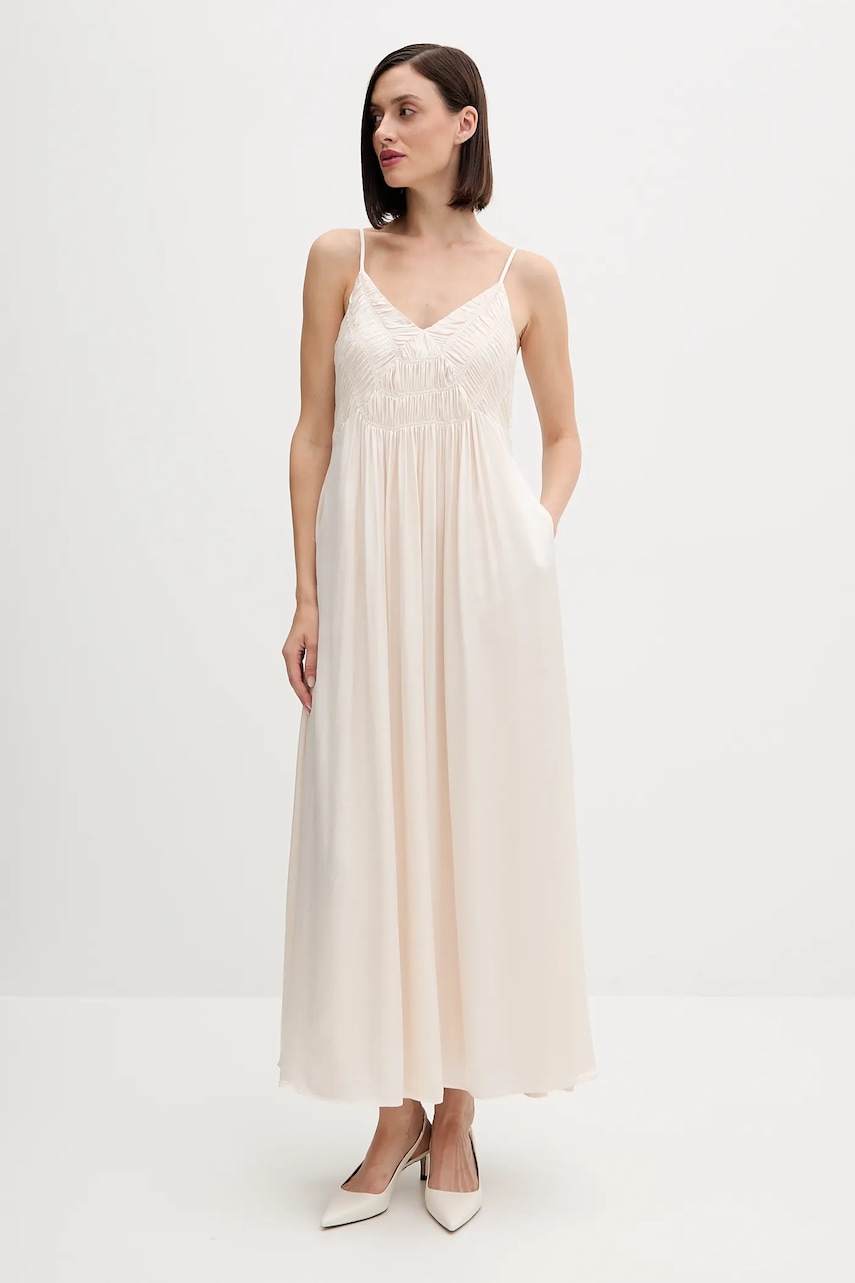 Šaty Pedro del Hierro béžová barva, maxi, 3812198