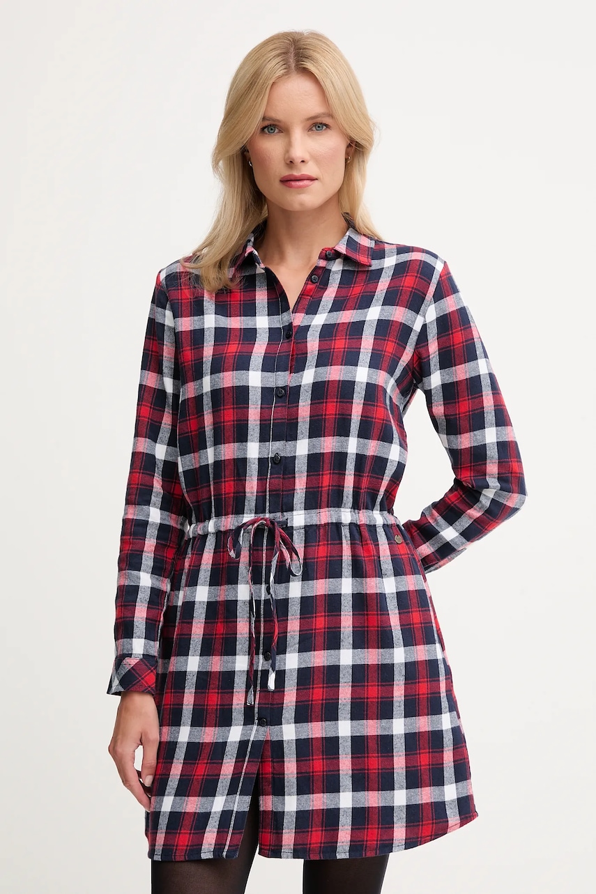 Šaty Pepe Jeans vínová barva, mini, PL9537750