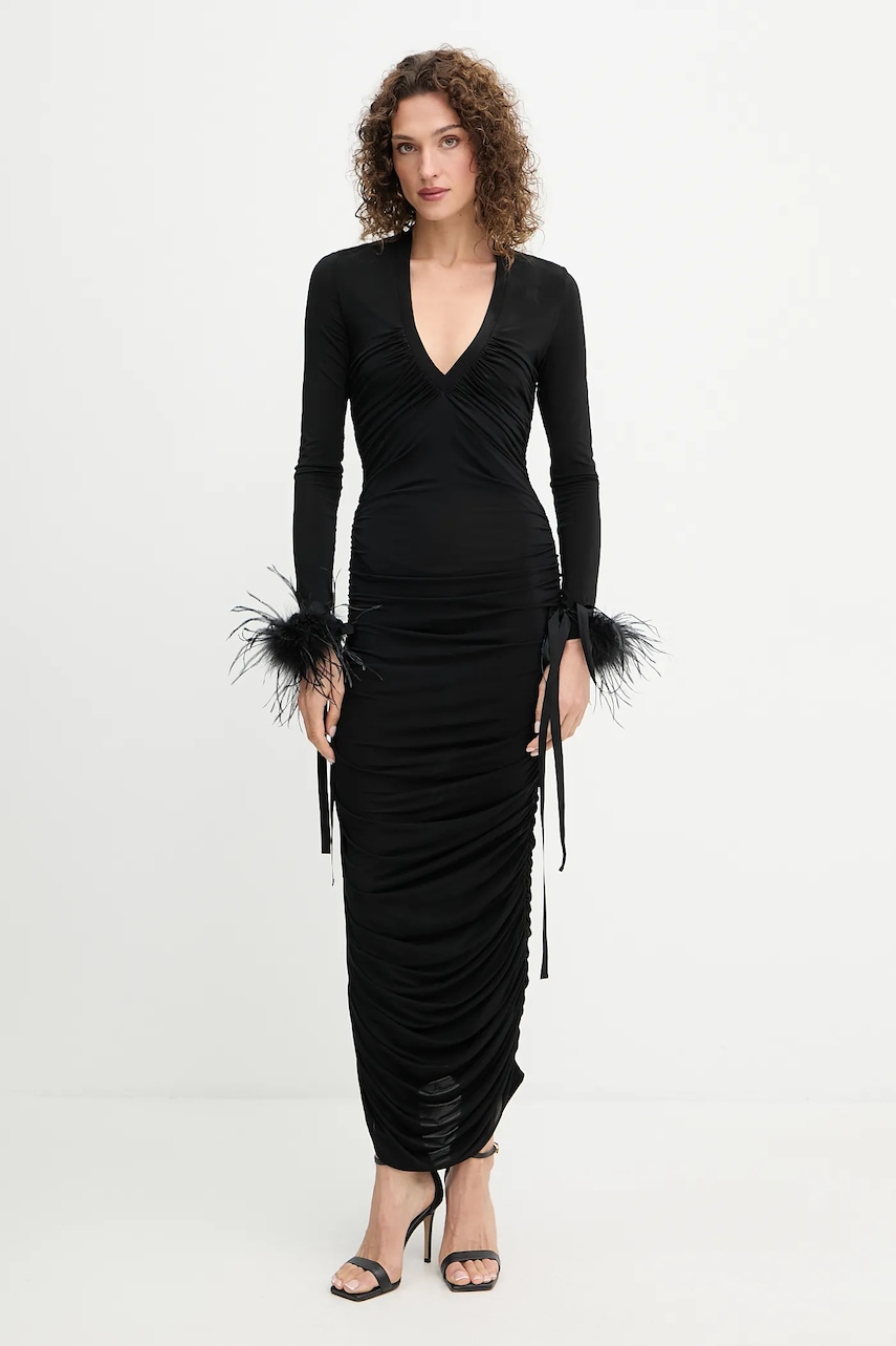 Šaty Pinko černá barva, maxi, přiléhavé, 105780 A2GS