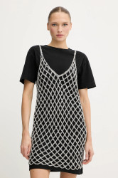 Šaty Pinko černá barva, mini, 105144 A2LT