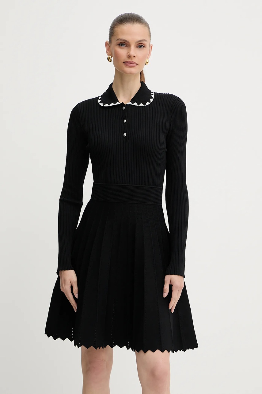 Šaty Pinko černá barva, mini, 105422 A2PT