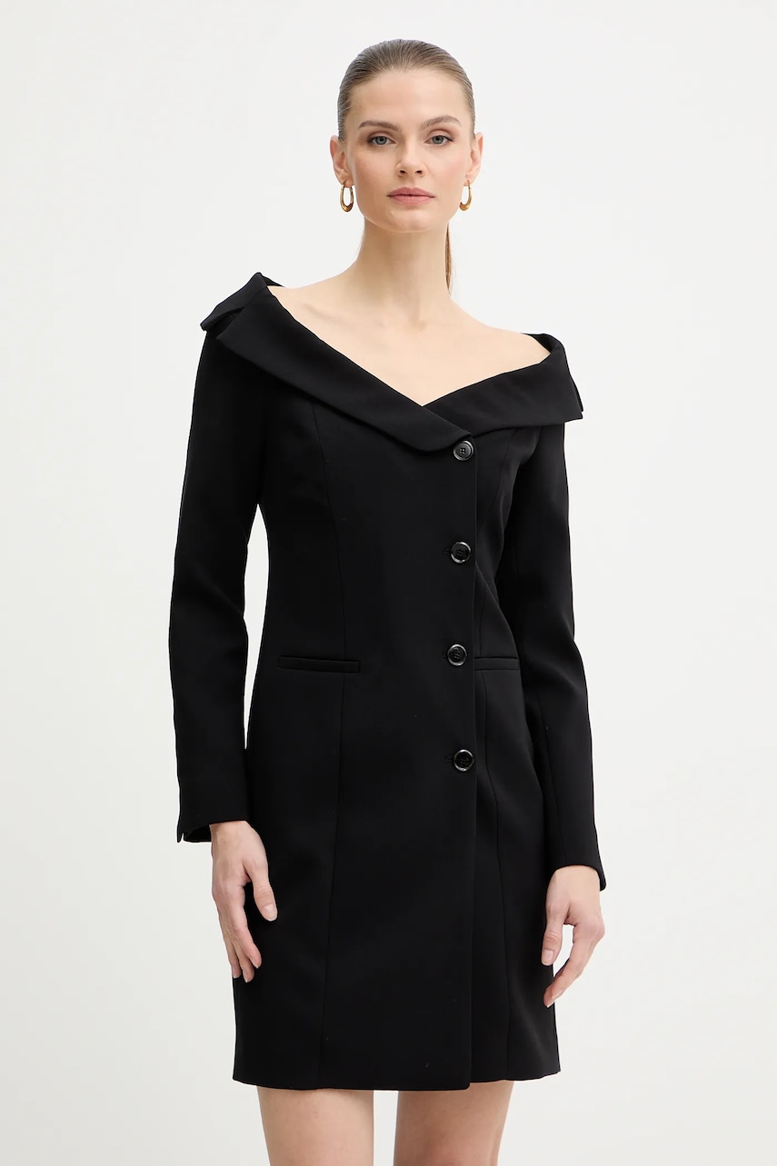 Šaty Pinko černá barva, mini, přiléhavé, 106139 A304