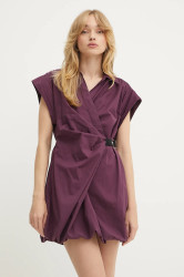 Šaty Pinko fialová barva, mini, 105207 A2L8