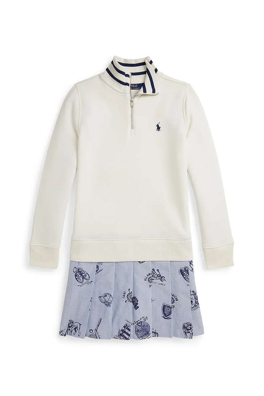 Šaty Polo Ralph Lauren bílá barva, mini, 313970998001