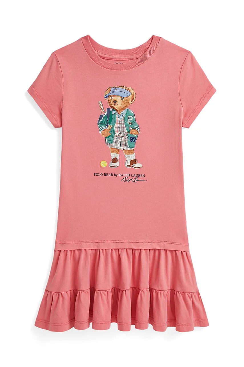Šaty Polo Ralph Lauren růžová barva, midi, 312971130001
