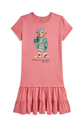 Šaty Polo Ralph Lauren růžová barva, midi, 313971130001