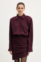 Šaty Retrofete Narine vínová barva, mini, FW24-10168