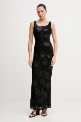 Šaty Rotate černá barva, maxi, přiléhavé, 115217100