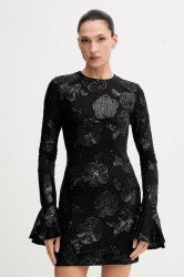 Šaty Rotate černá barva, mini, přiléhavé, 114928100