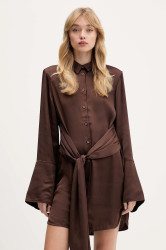 Šaty Rotate hnědá barva, mini, 1146462910
