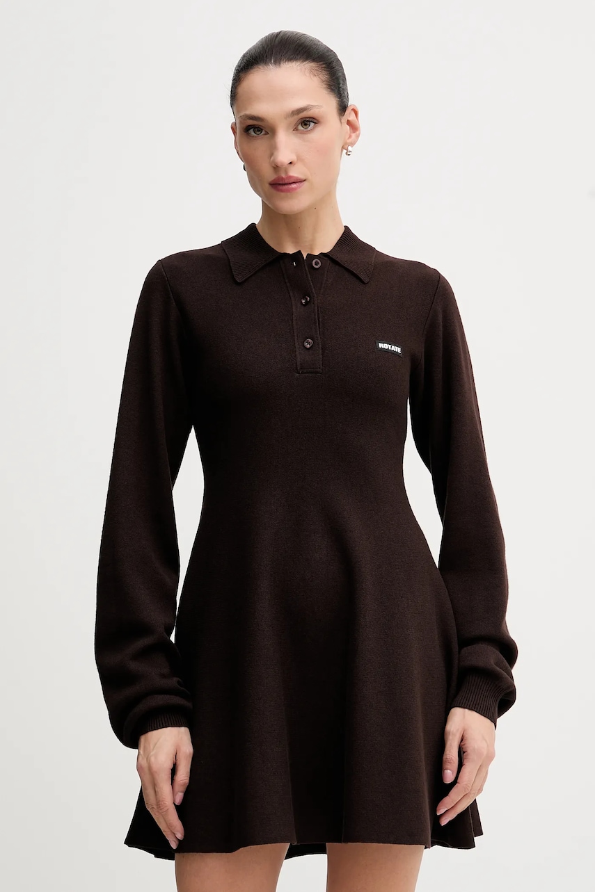 Šaty Rotate hnědá barva, mini, 1154881667