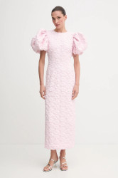 Šaty Rotate růžová barva, maxi, přiléhavé, 114791191