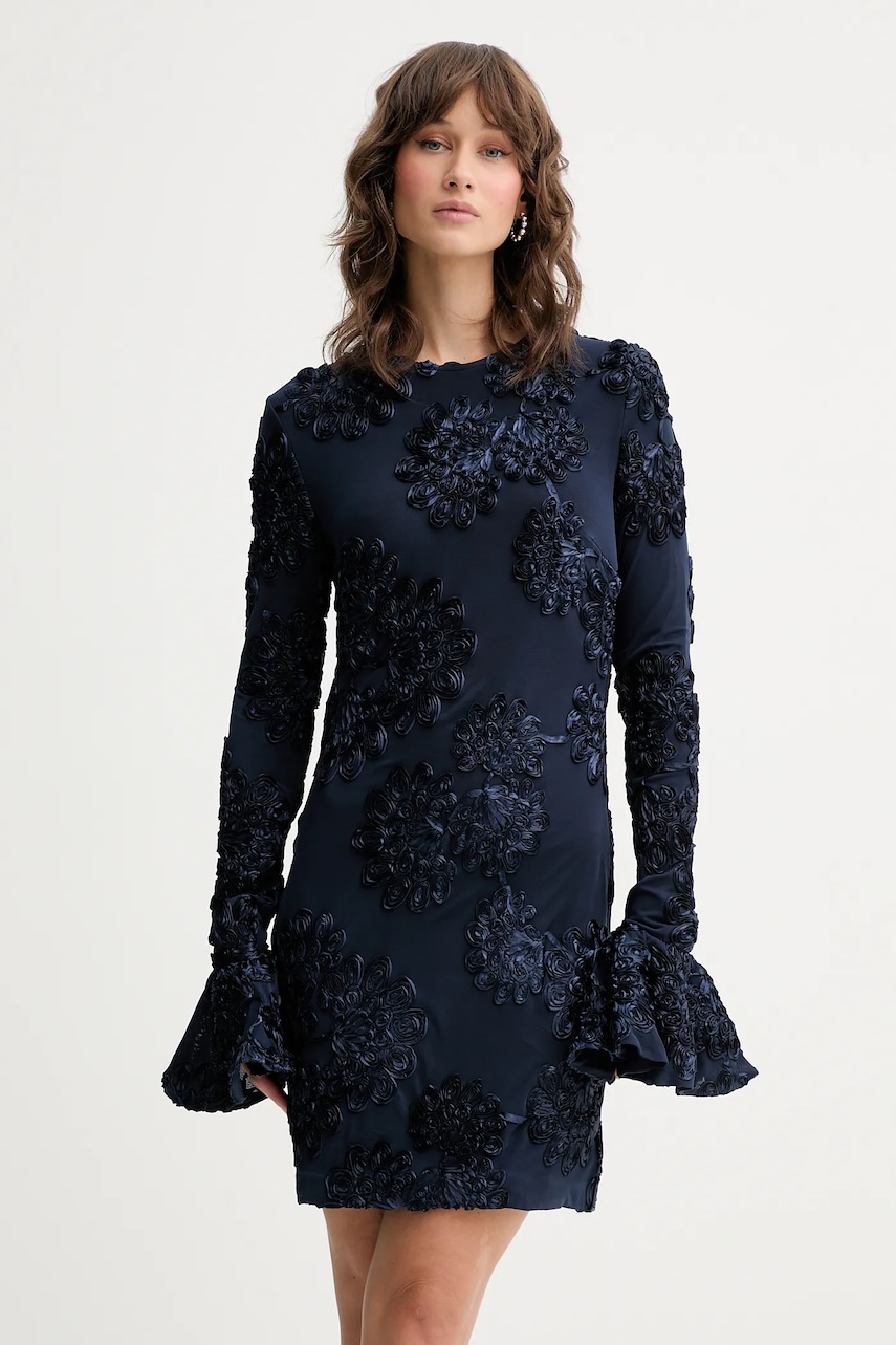 Šaty Rotate tmavomodrá barva, mini, přiléhavé, 114218340