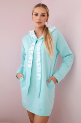Šaty s kapucí Oversize mint