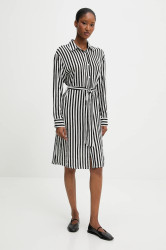 Šaty s příměsí hedvábí Answear.LAB černá barva, mini