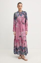 Šaty s příměsí hedvábí MUNTHE BERNADETTE