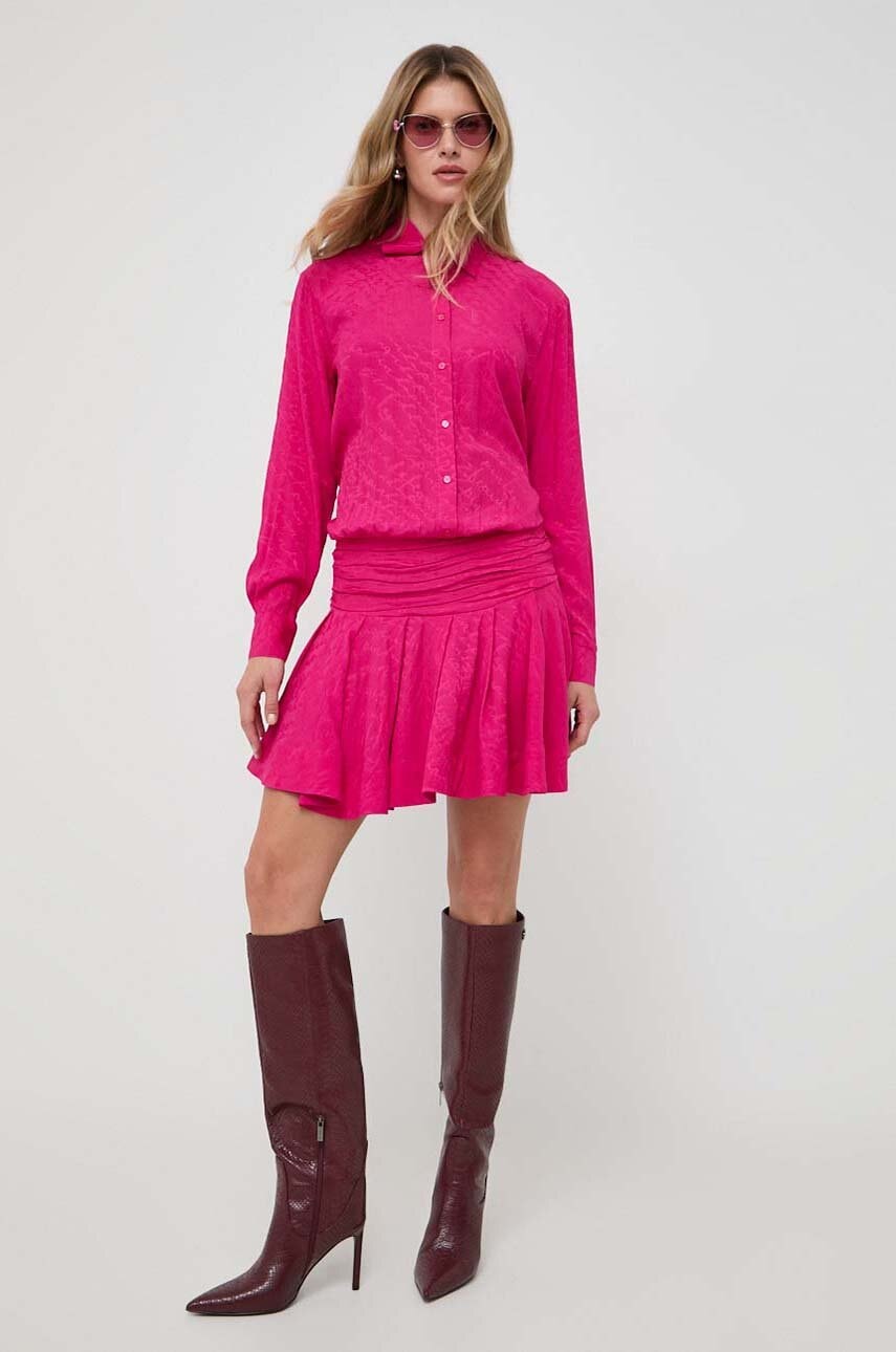 Šaty s příměsí hedvábí Pinko