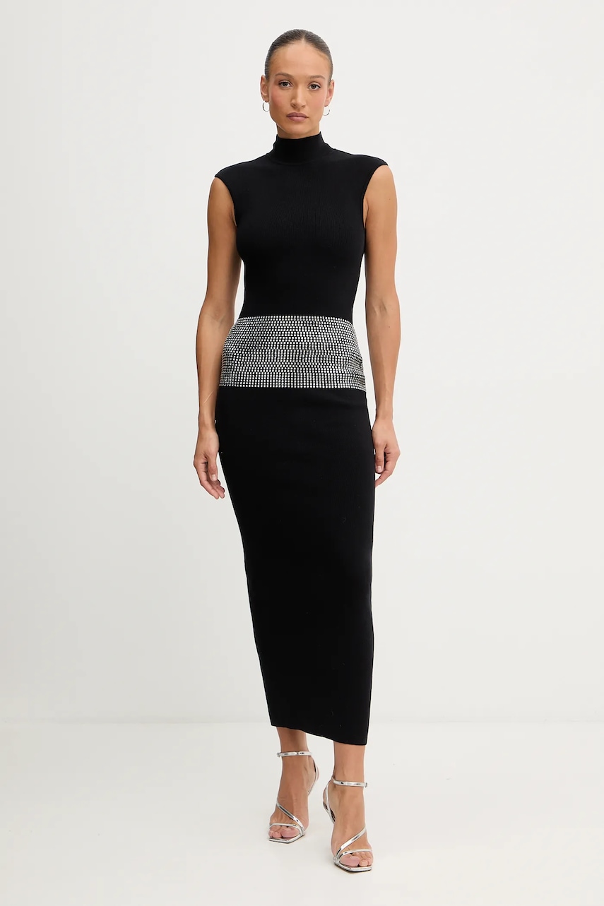 Šaty s příměsí kašmíru Retrofete Leontine