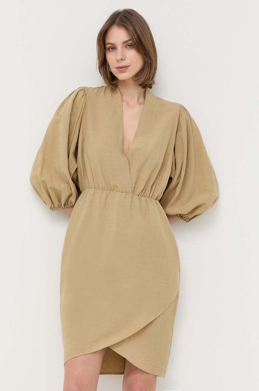 Šaty s příměsí lnu Notes du Nord