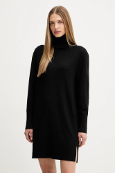 Šaty s příměsí vlny BOSS Orange C_Feringatessa černá barva, mini, 50550493