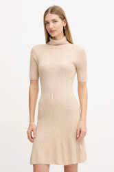 Šaty s příměsí vlny Guess JULIA béžová barva, mini, W5BK78 Z3OW2