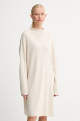 Šaty s příměsí vlny Marc O'Polo béžová barva, mini, oversize, 509511867033