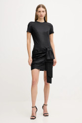 Šaty s příměsí vlny Pinko černá barva, mini, 106143 A305