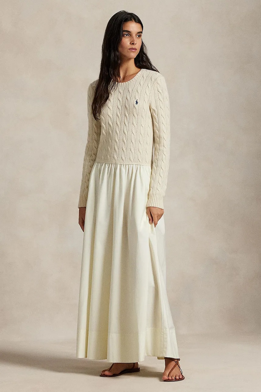 Šaty s příměsí vlny Polo Ralph Lauren