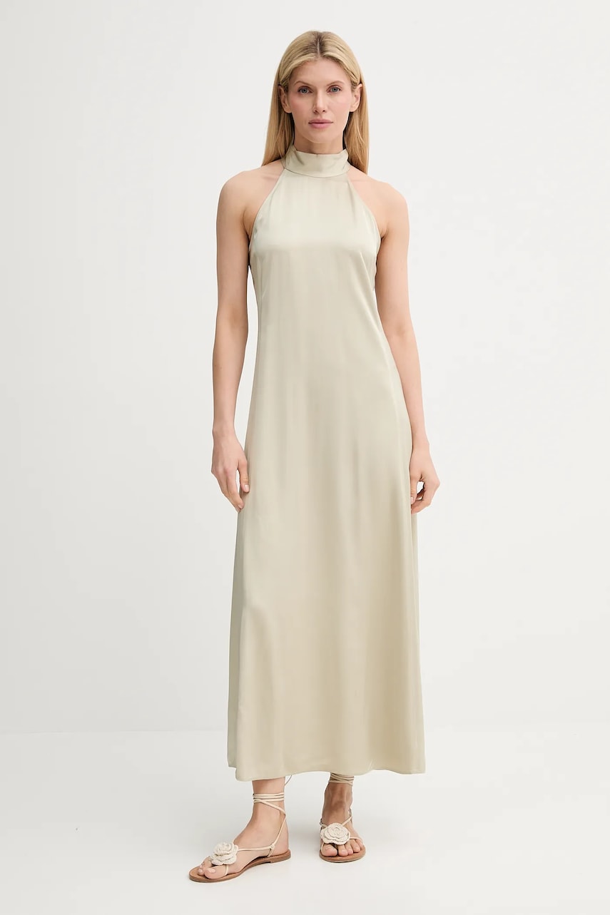 Šaty Samsoe Samsoe SANETTLE zelená barva, maxi, F25200104