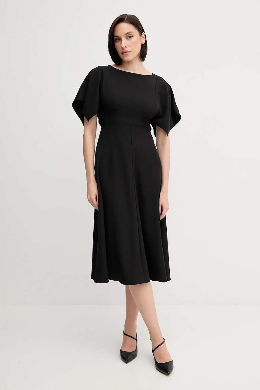 Šaty Sandro Ferrone černá barva, midi, S23XBEBRANCALEONE