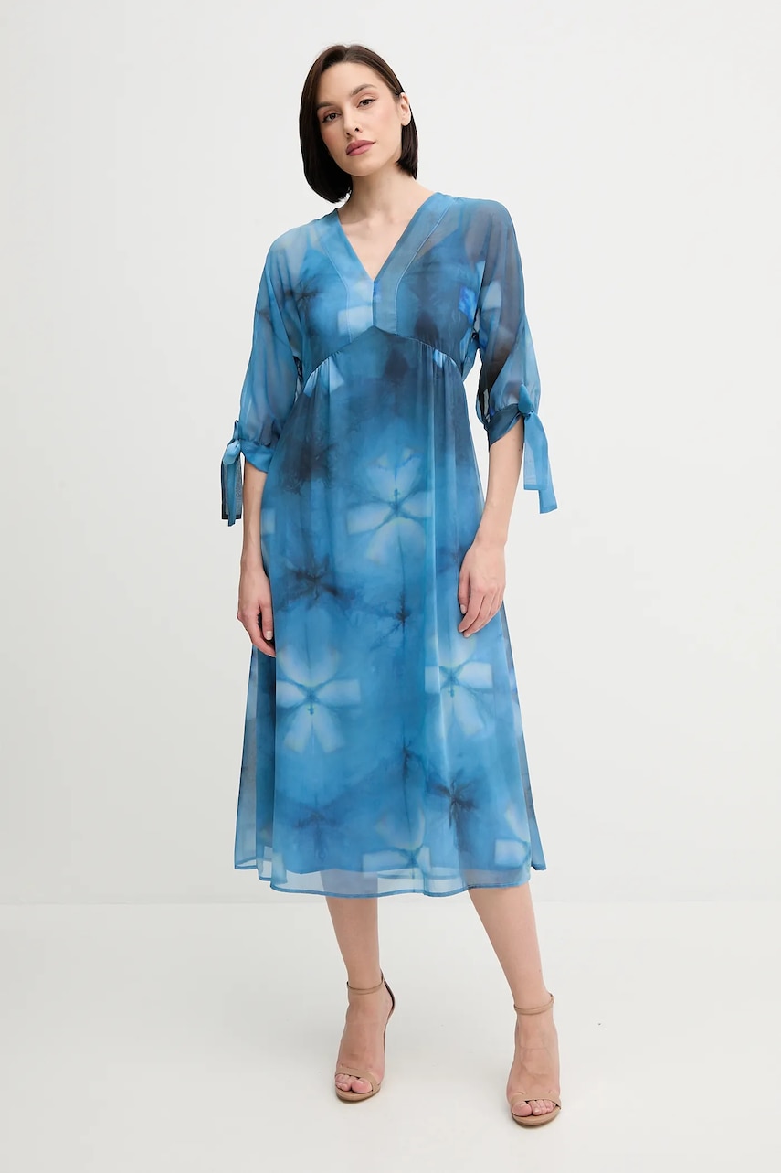 Šaty Sandro Ferrone modrá barva, midi, S32XBEMARTA