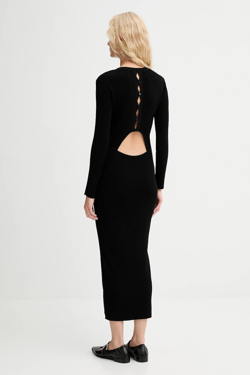 Šaty Sessun černá barva, maxi, přiléhavé, 25105018