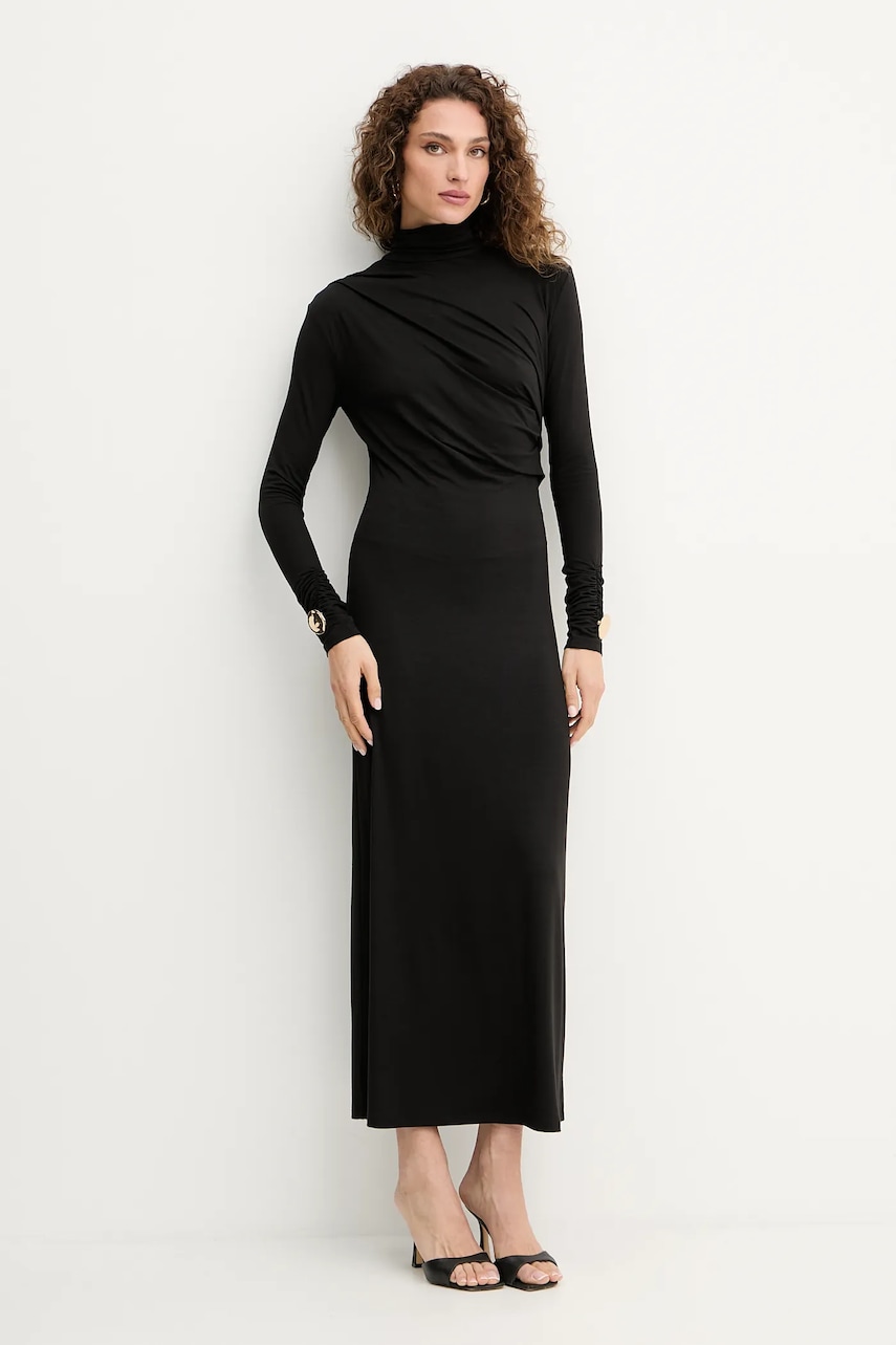 Šaty Simona Corsellini černá barva, maxi, A25CPAB00601