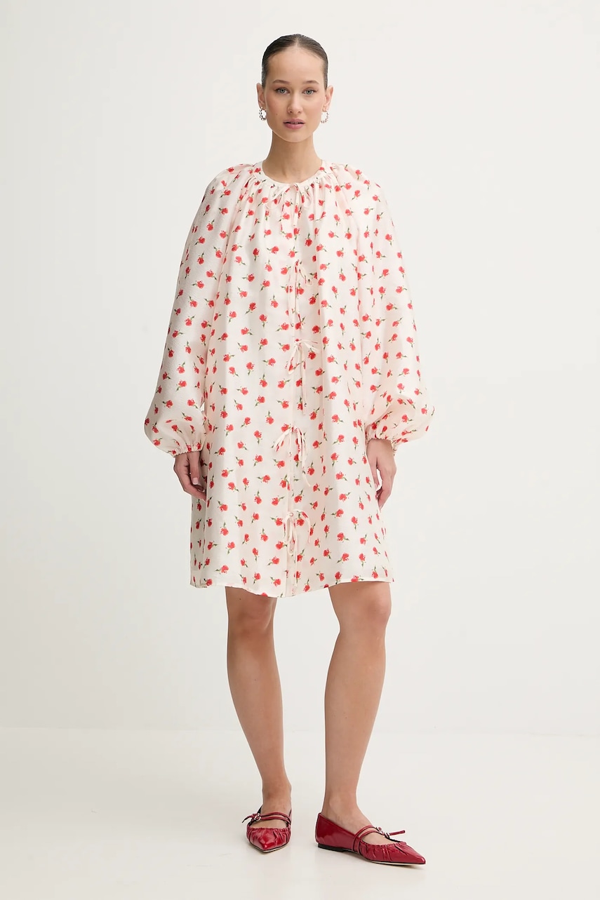 Šaty Stine Goya béžová barva, mini, SG-PS26-D150-2067